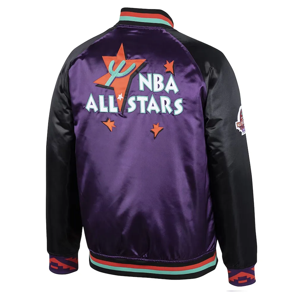 1995 NBA All-Star Game Purple and Black Satin Jacket