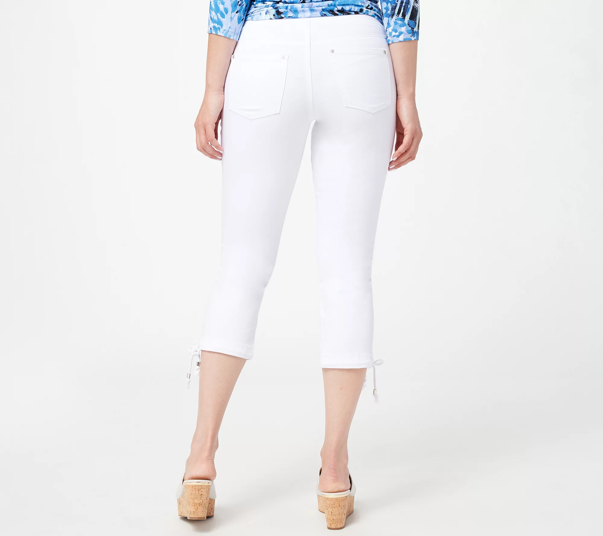 "As Is" Belle by Kim Gravel TripleLuxe Twill Pull-On Capri Jeans