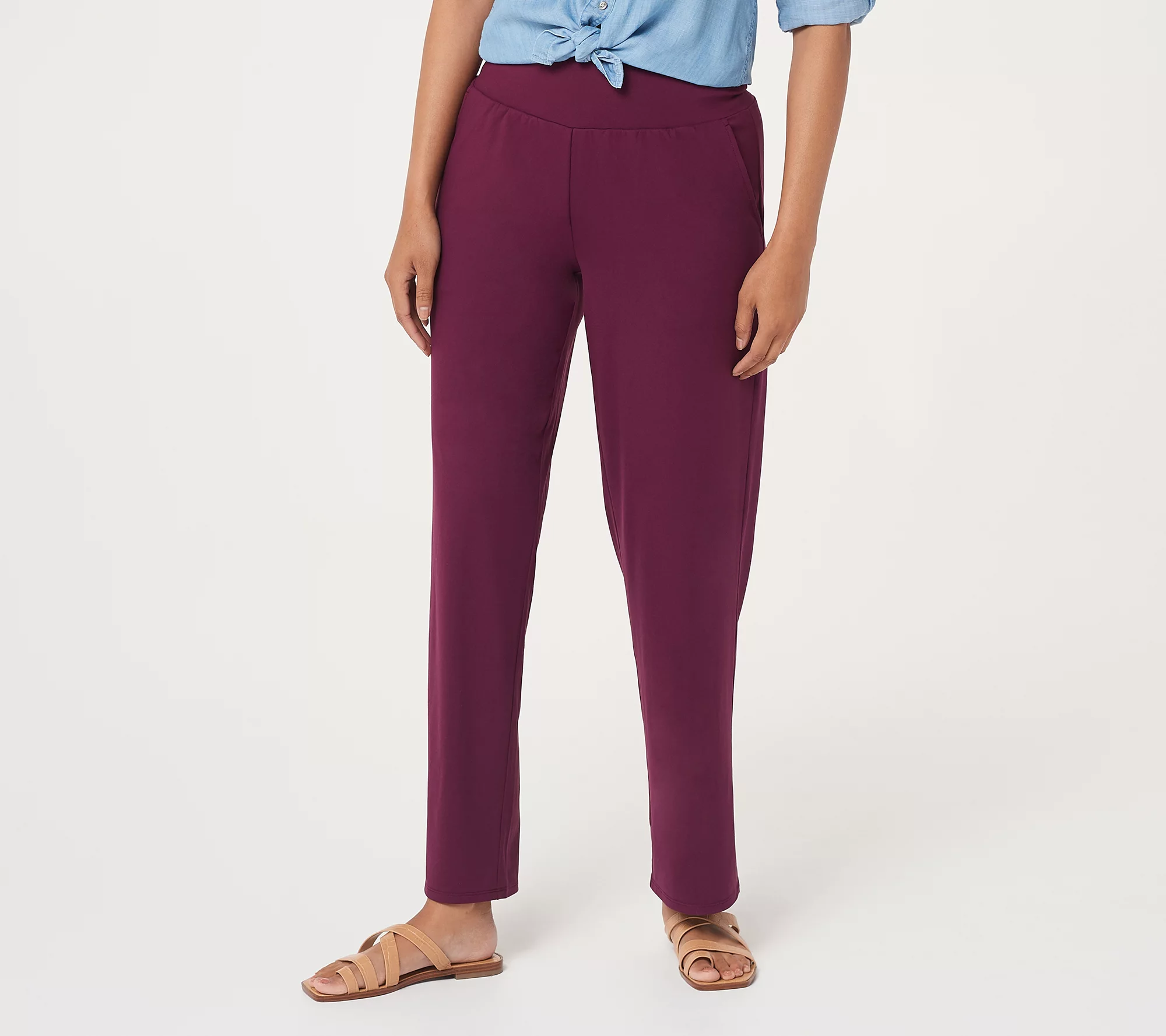 "As Is" Elizabeth & Clarke Straight Leg Pants with WaistShape