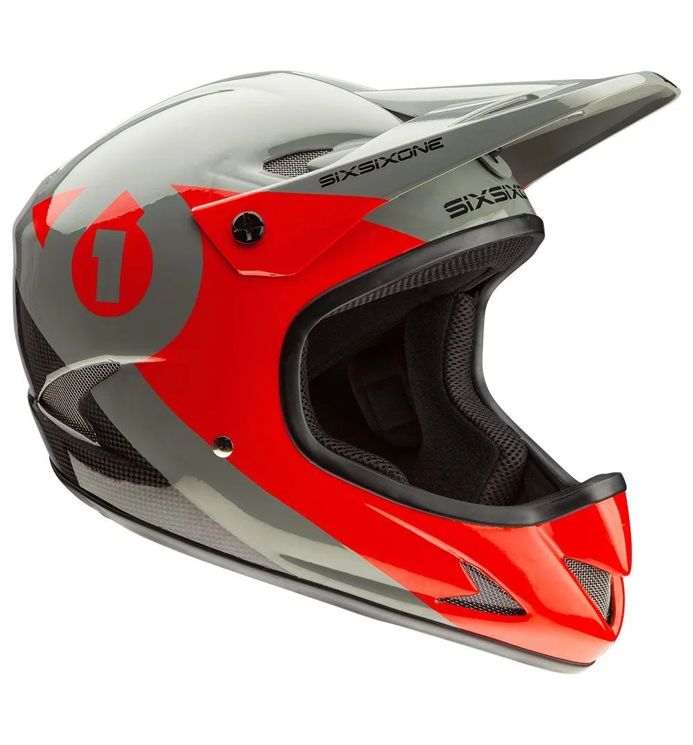 661 Rage Full Face Helmet - Black-Red