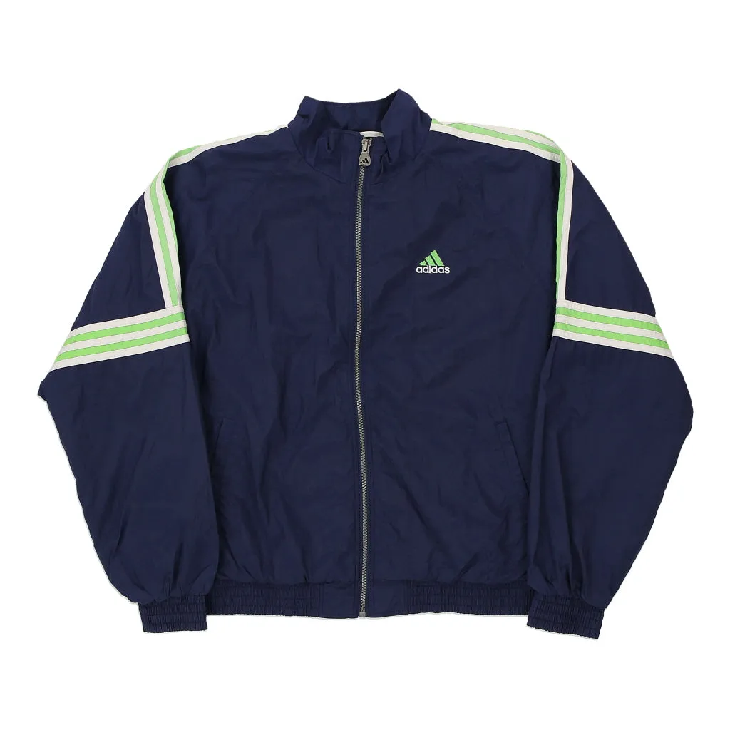 Adidas Shell Jacket - Large Navy Nylon