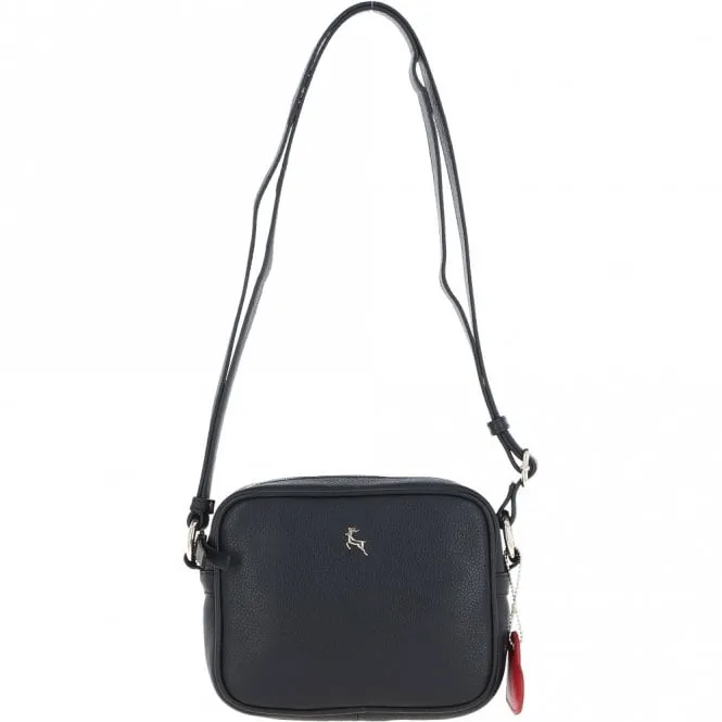 Ashwood Zip Top Leather Cross Body Bag Black: 63594