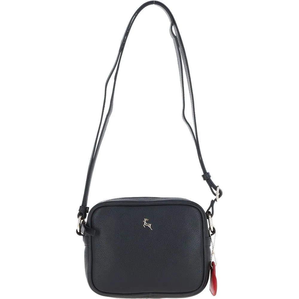 Ashwood Zip Top Leather Cross Body Bag Black: 63594