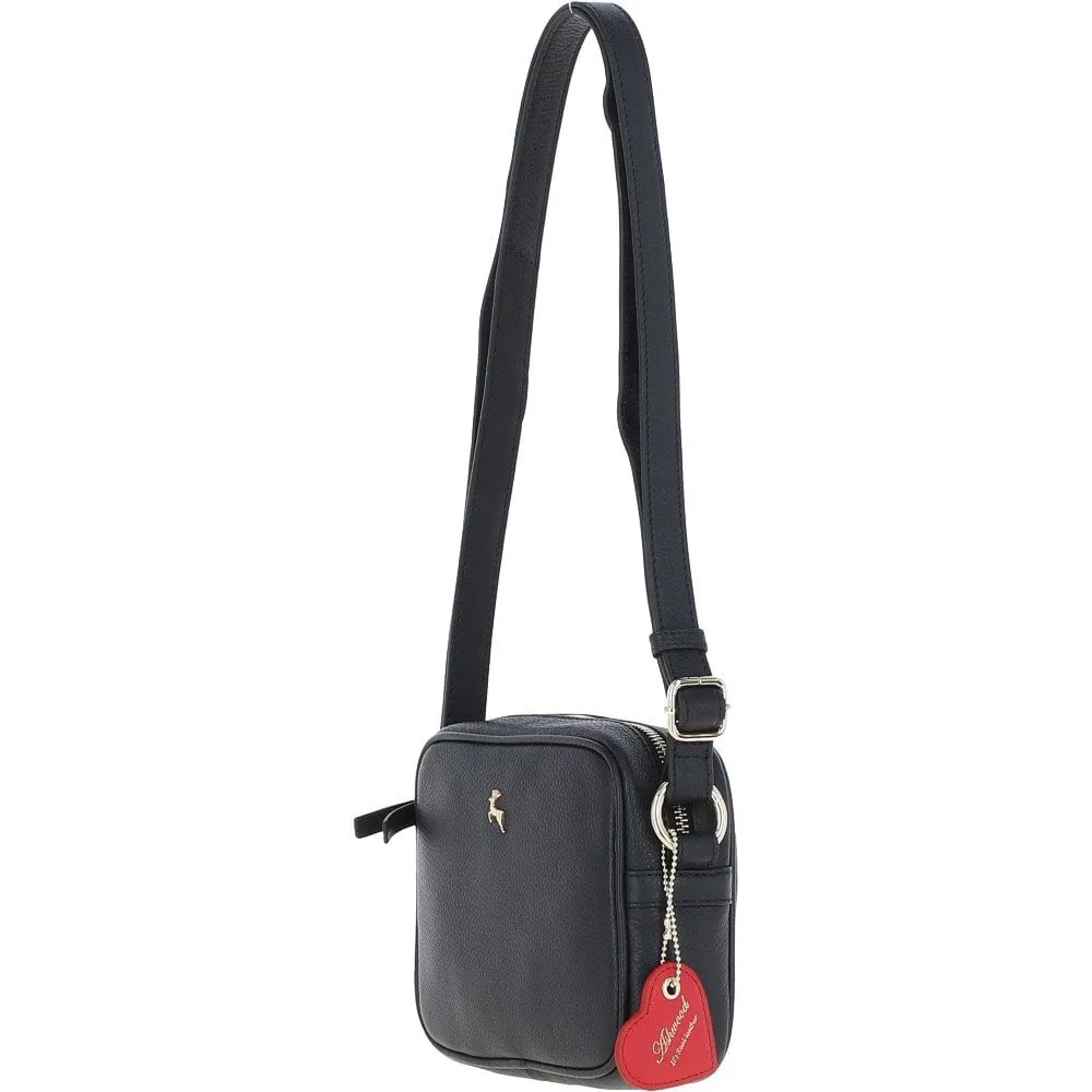 Ashwood Zip Top Leather Cross Body Bag Black: 63594