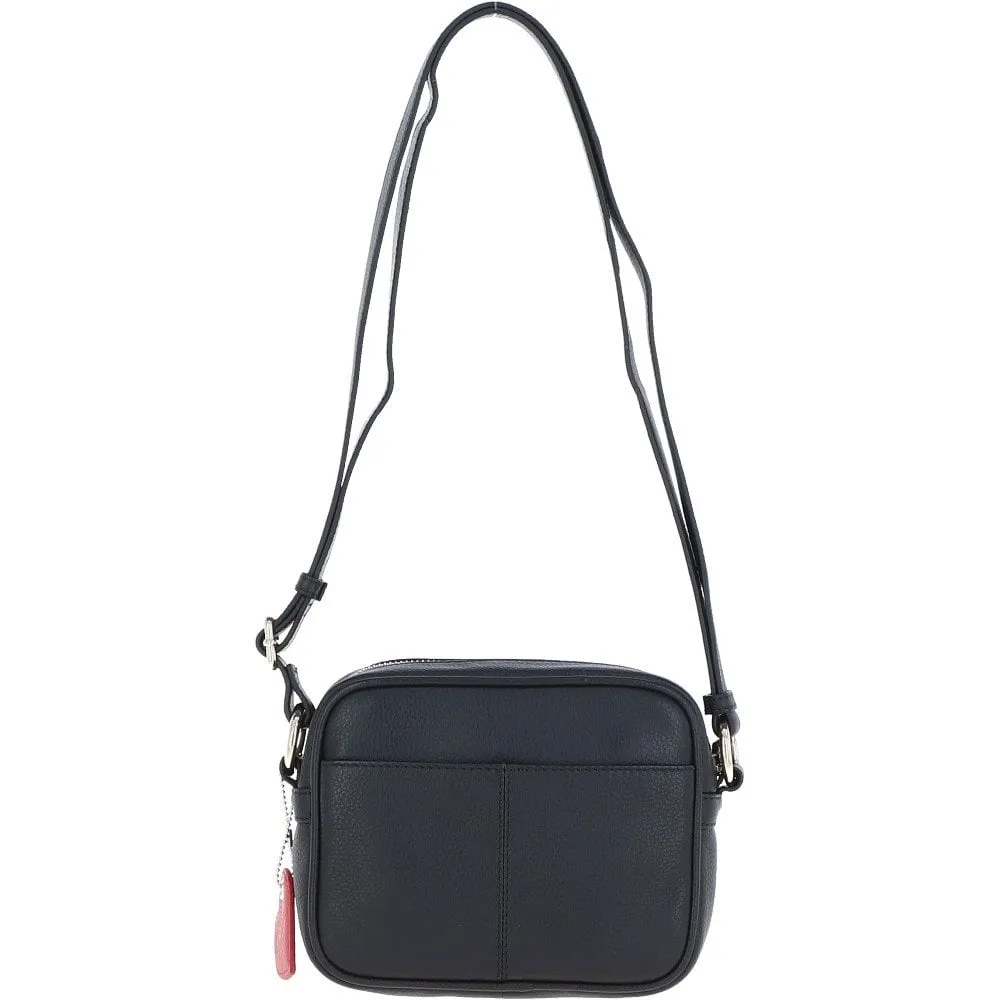 Ashwood Zip Top Leather Cross Body Bag Black: 63594