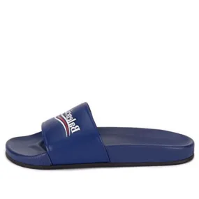 Balenciaga Pool Sandal Political Sandals Blue