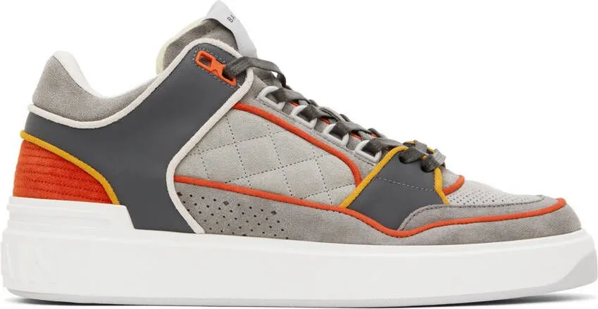 Balmain Gray B-Court Sneakers