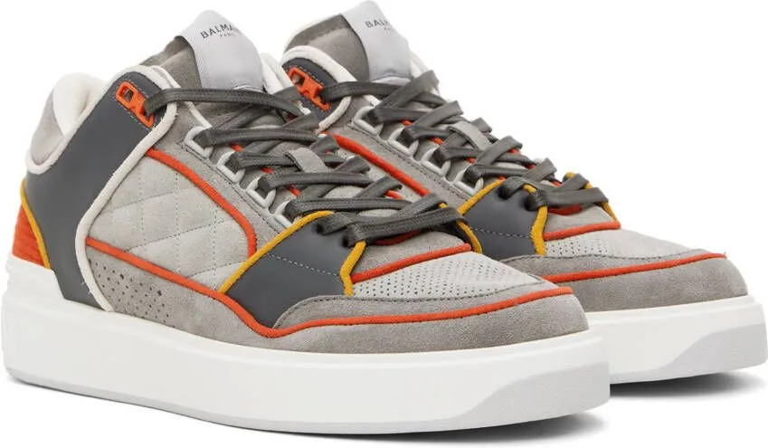 Balmain Gray B-Court Sneakers