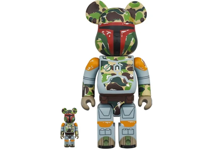 Bearbrick BAPE x STAR WARS BOBA FETT 100% & 400% Set