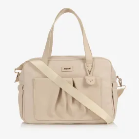 Beige Faux Leather Changing Bag (40cm)