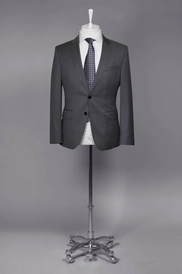 BOSS BLACK Boss Slim Fit Virgin Wool Serge Jacket - Grey (Piece 1)