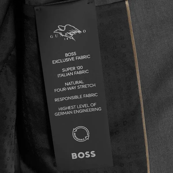 BOSS BLACK Boss Slim Fit Virgin Wool Serge Jacket - Grey (Piece 1)