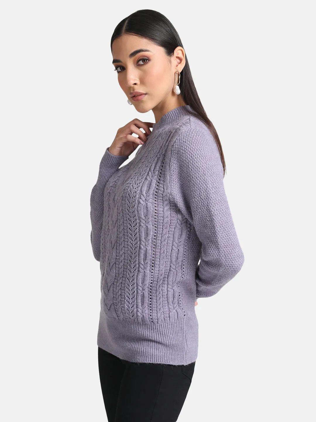 Cable Knit Turtle Neck Pullover