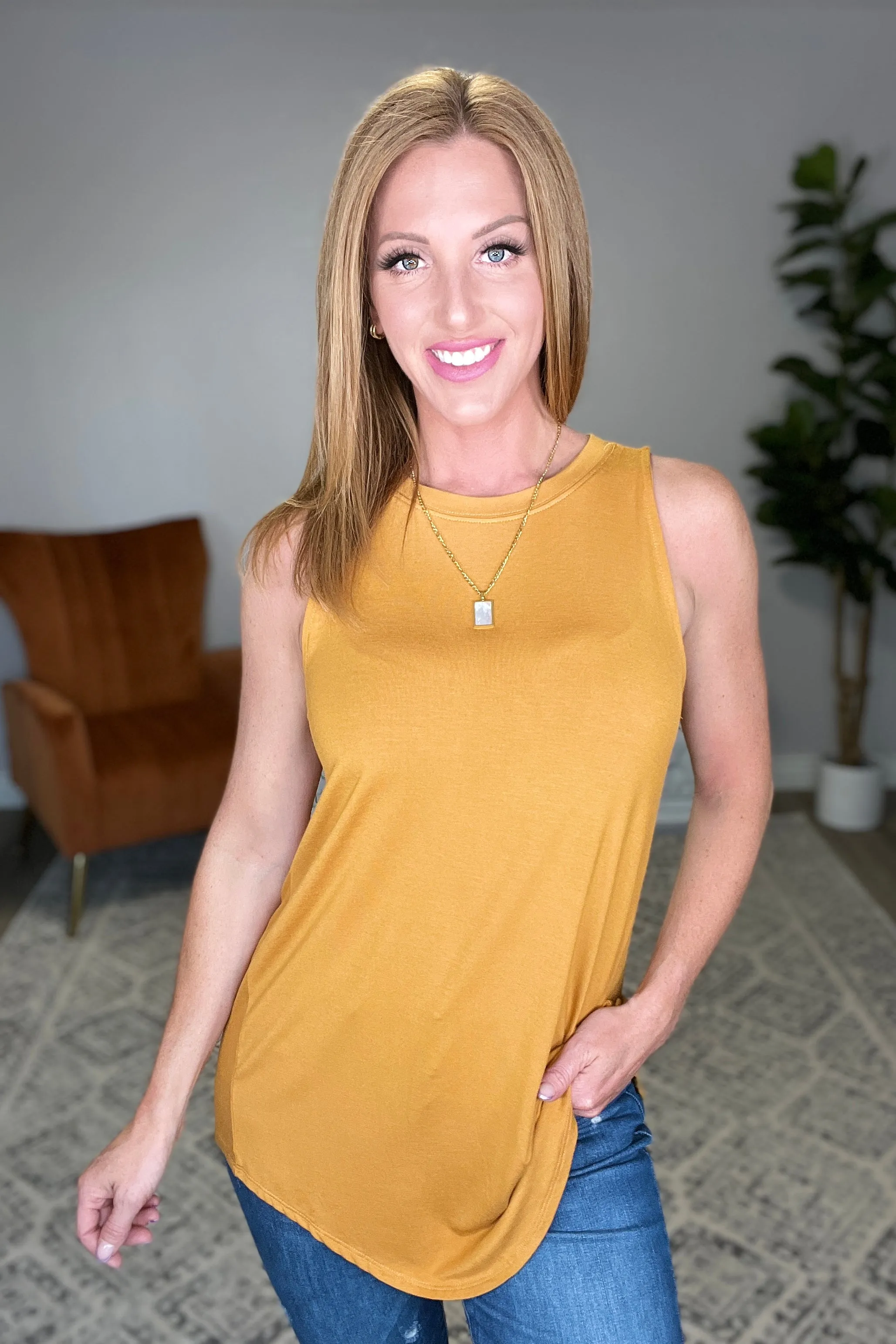 Can't Wait for Spring Hi-Low Sleeveless Top in Mustard