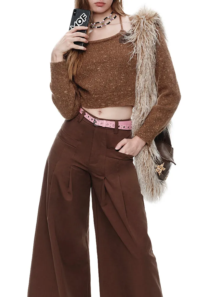 Casual Thick Flare Retro Cool Wide-Pants