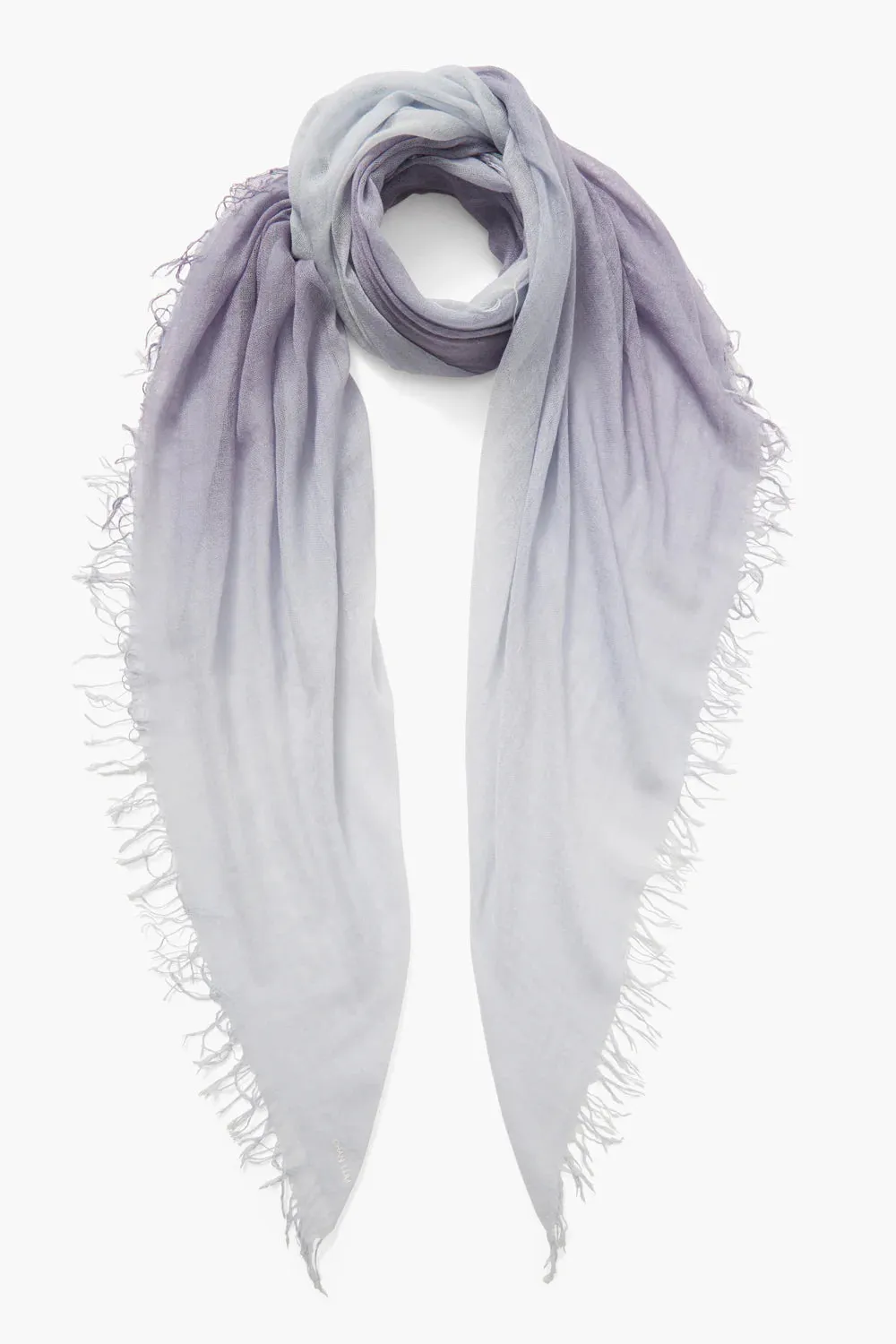 Chan Luu Cashmere & Silk Dip Dye Scarf in Blue Granite 