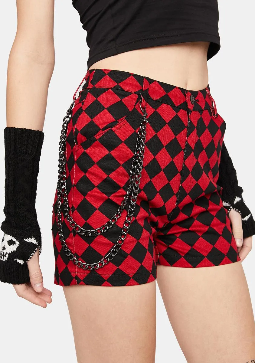 Checkmate Goth Shorts-