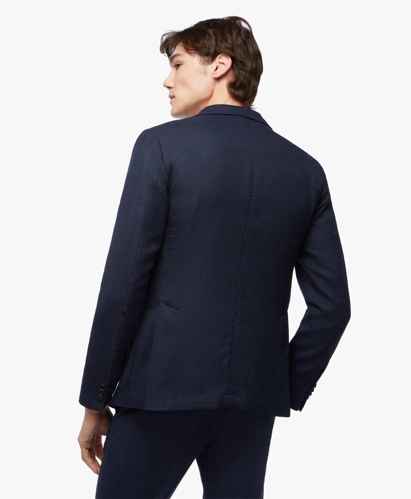 Cotton-Blend Jacket in Navy for Men | Brooks Brothers® UK