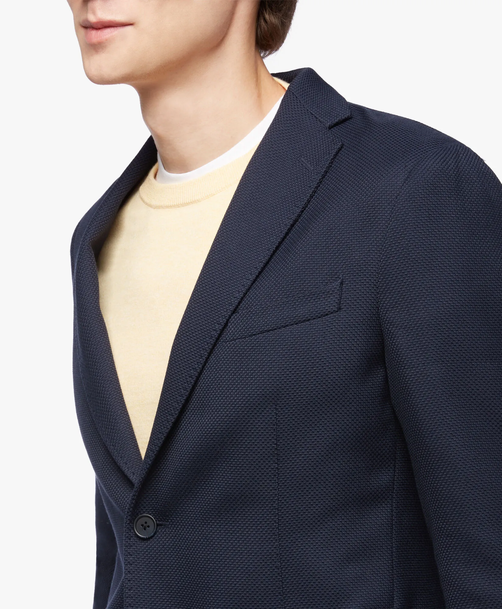 Cotton-Blend Jacket in Navy for Men | Brooks Brothers® UK