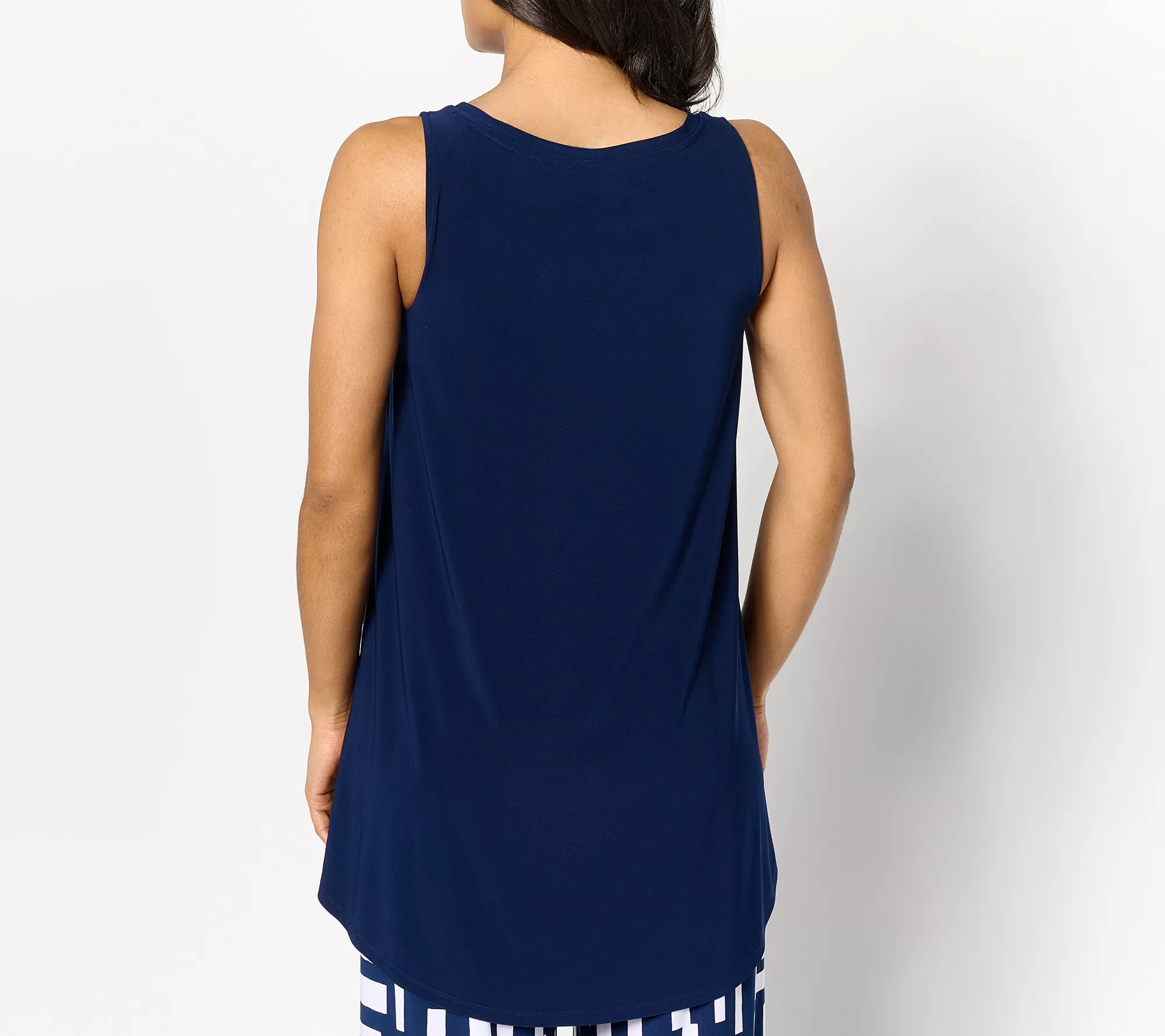 Dennis Basso Italia Knit Sleeveless A-Line Top