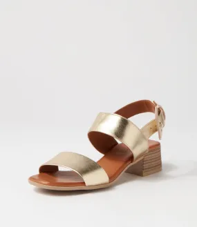 DIANA FERRARI Tryme Pale Gold Leather Sandals