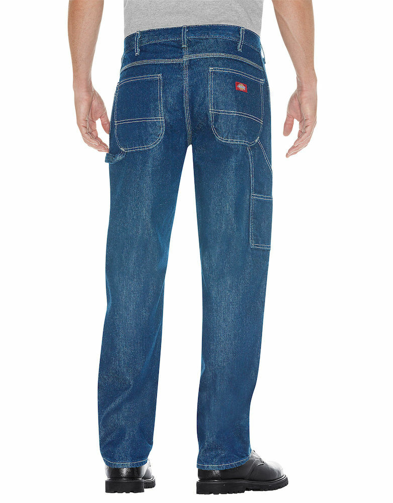 Dickies Men's Carpenter Denim Jeans in Stonewashed Indigo Blue