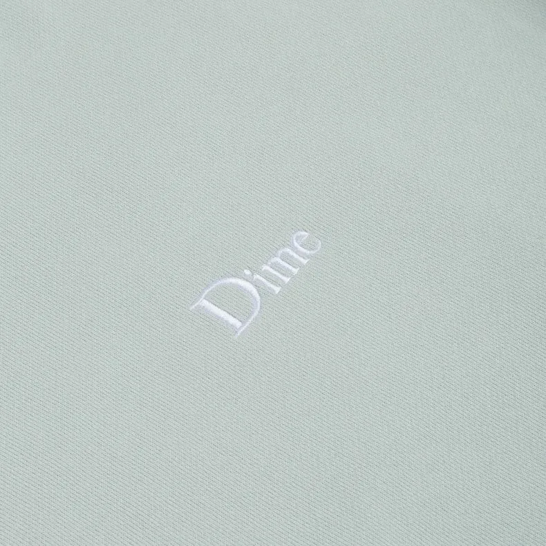 Dime Classic Small Logo Embroidered Pullover Hooded Sweatshirt (Ice)