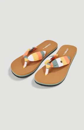 Ditsy Sun BLOOM Sandals | Orange Multistripe