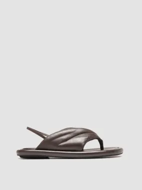 ESTENS 109 - Brown Leather Thong Sandals