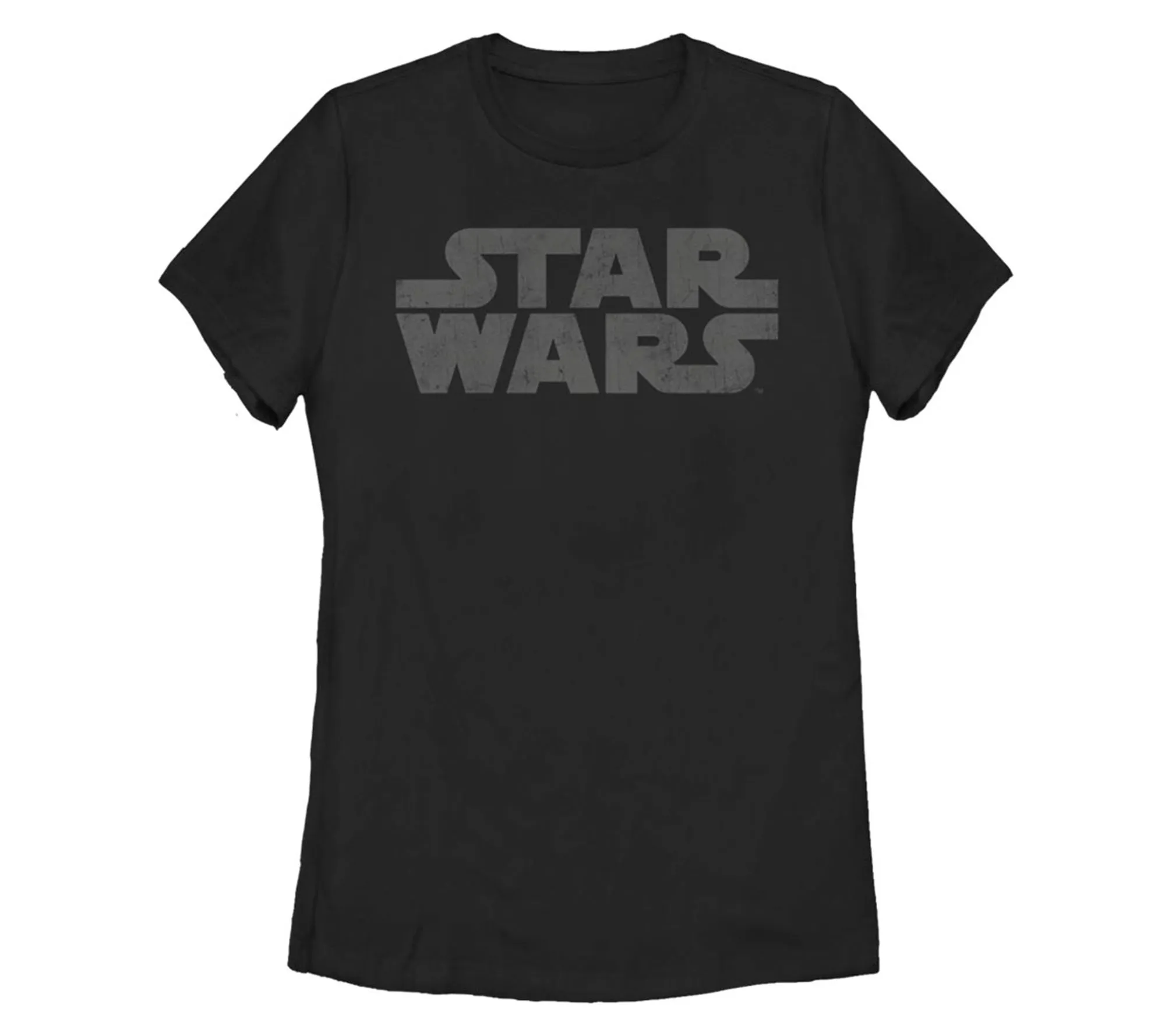 Fifth Sun Women 's Star Wars Si mplest Logo Bla ck Tee