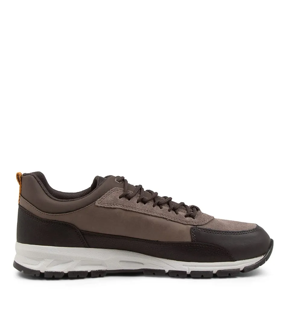 GEOX U Delray Dark Coffee Dove Grey Sneakers