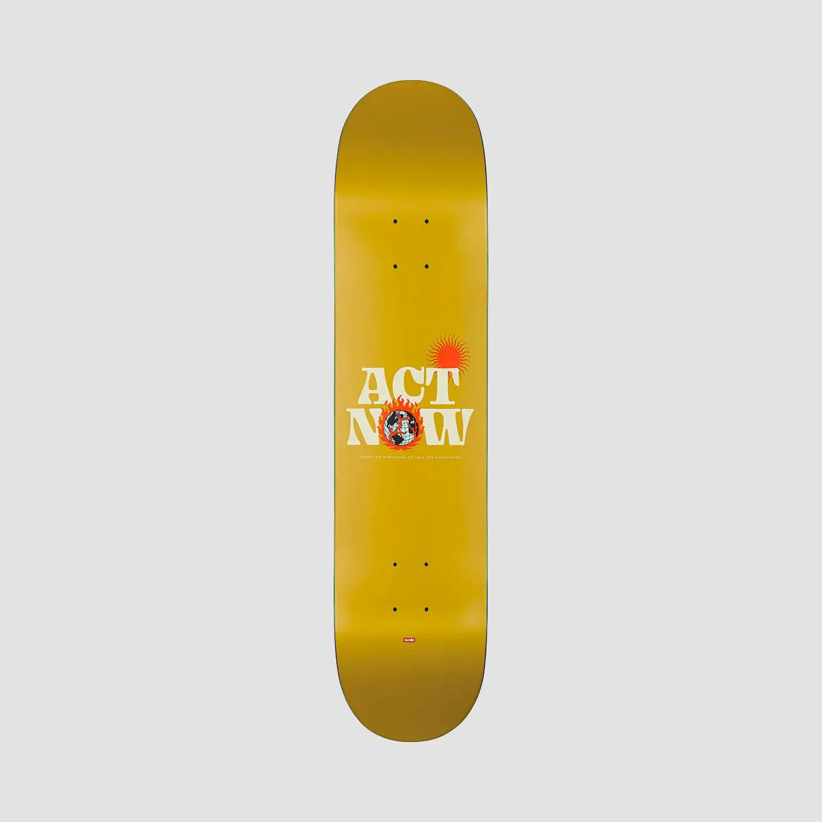 Globe G1 Act Now Skateboard Deck Mustard - 8