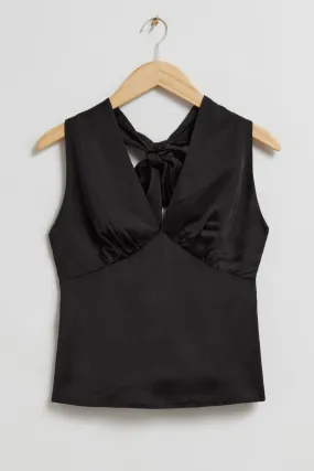 Halterneck Top - Halterneck - Sleeveless - Black - Ladies | H&M GB