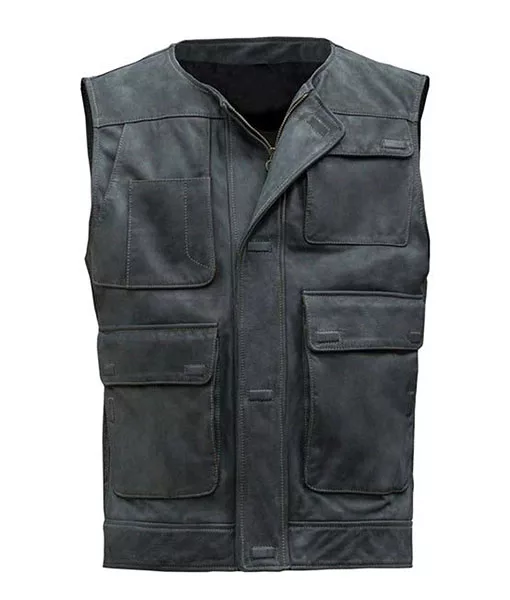 Han Solo Star Wars Black Leather Vest | TLC