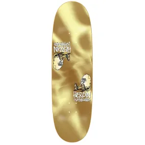 Heroin Symetrical Gold Egg 9.25" Skateboard