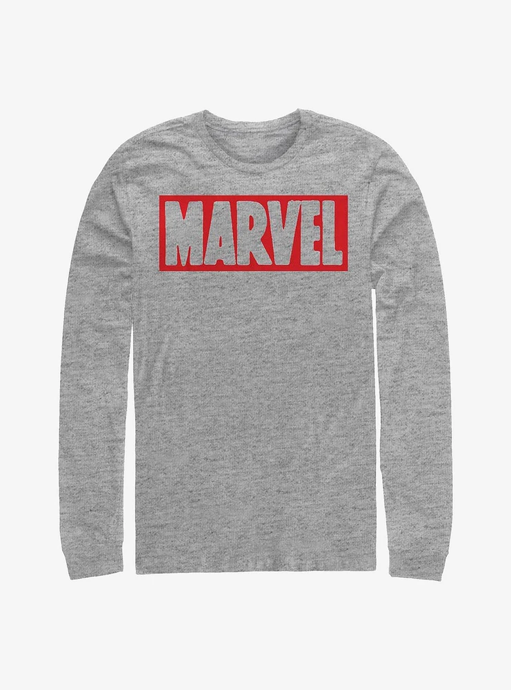 Hot Topic Marvel Brick Logo Simple Long-Sleeve T-Shirt