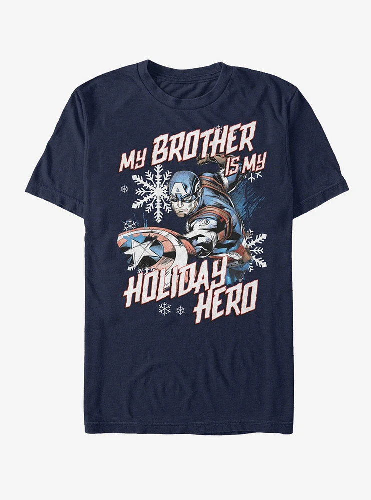 Hot Topic Marvel Captain America Holiday Brother T-Shirt