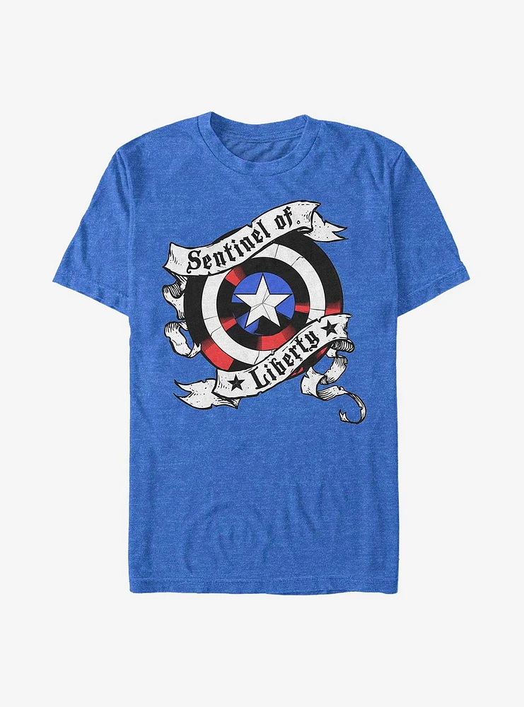 Hot Topic Marvel Captain America Sentinel Shield T-Shirt