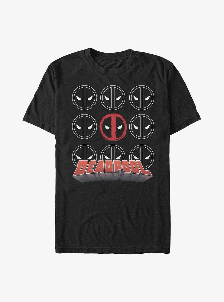 Hot Topic Marvel Deadpool Icon Stack T-Shirt