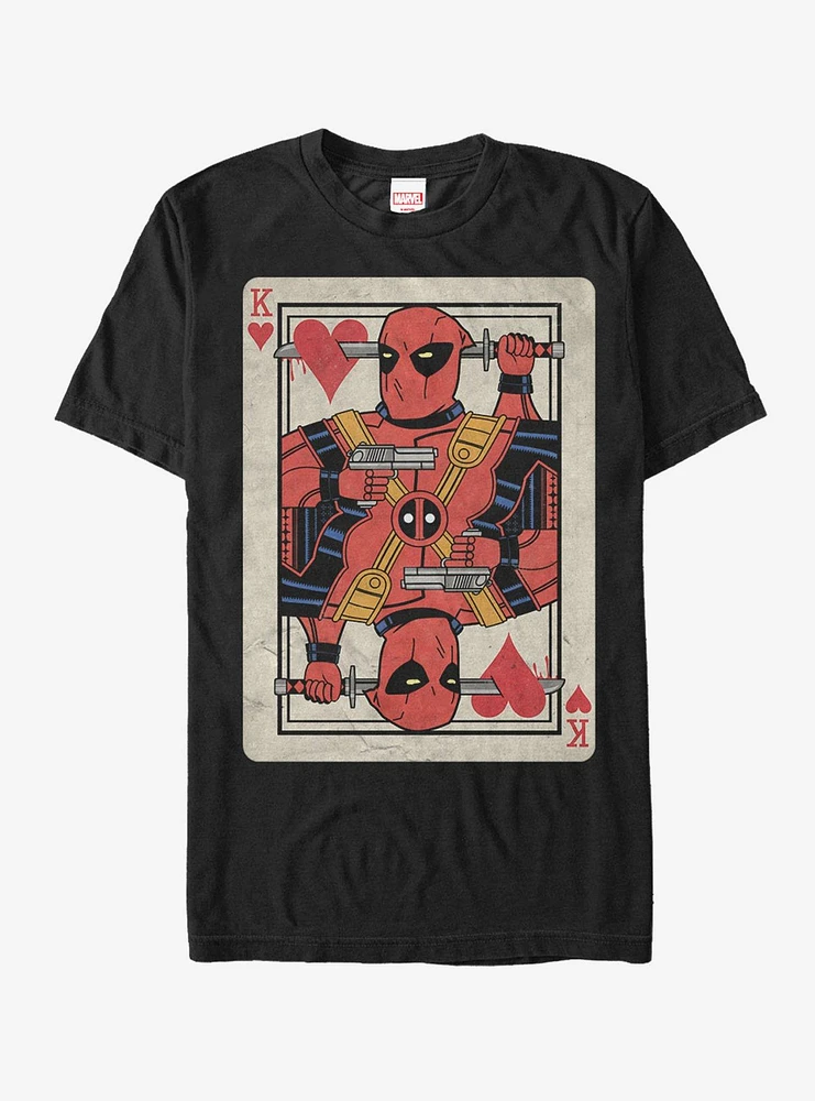 Hot Topic Marvel Deadpool King Of Hearts T-Shirt