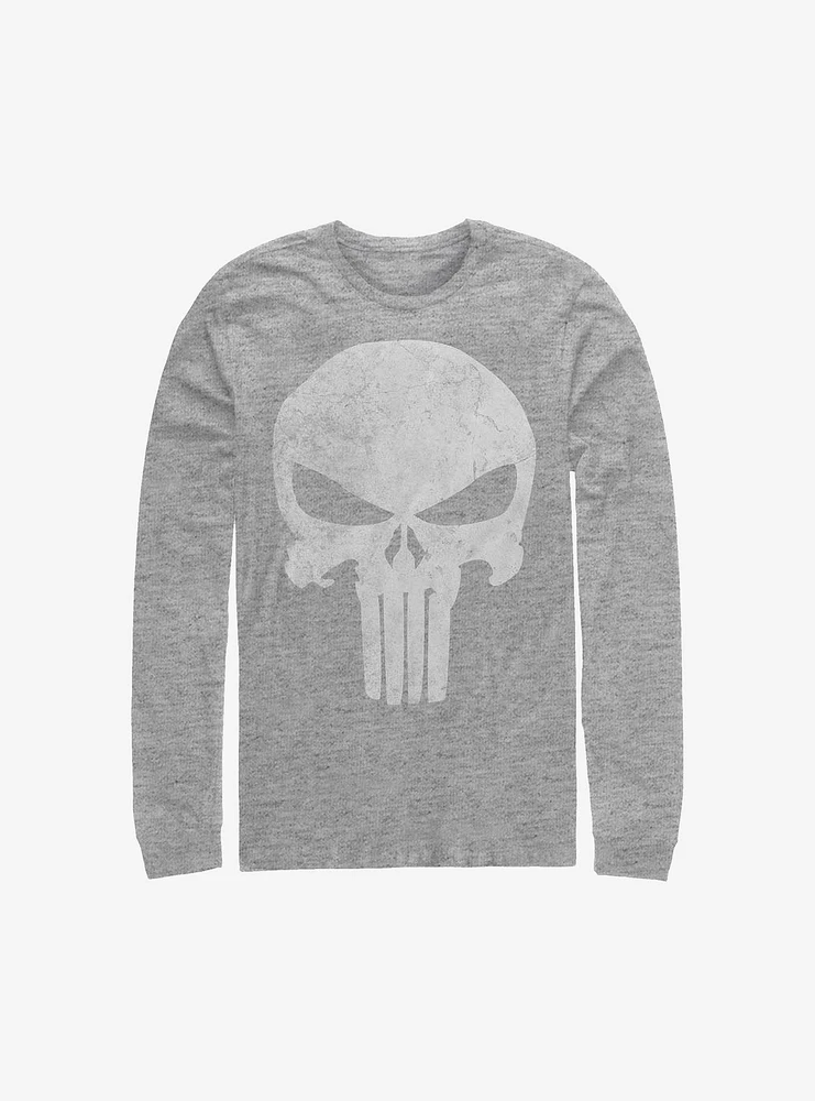 Hot Topic Marvel Punisher Distresskull Long-Sleeve T-Shirt