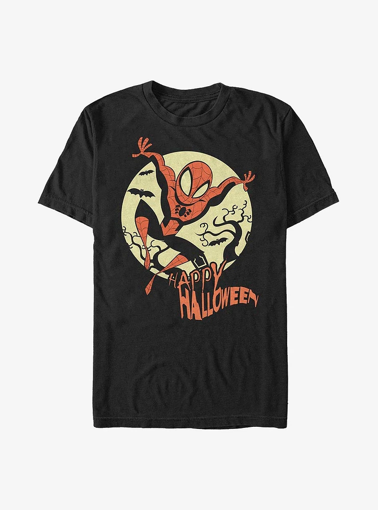 Hot Topic Marvel Spider-Man Hallow Moon T-Shirt