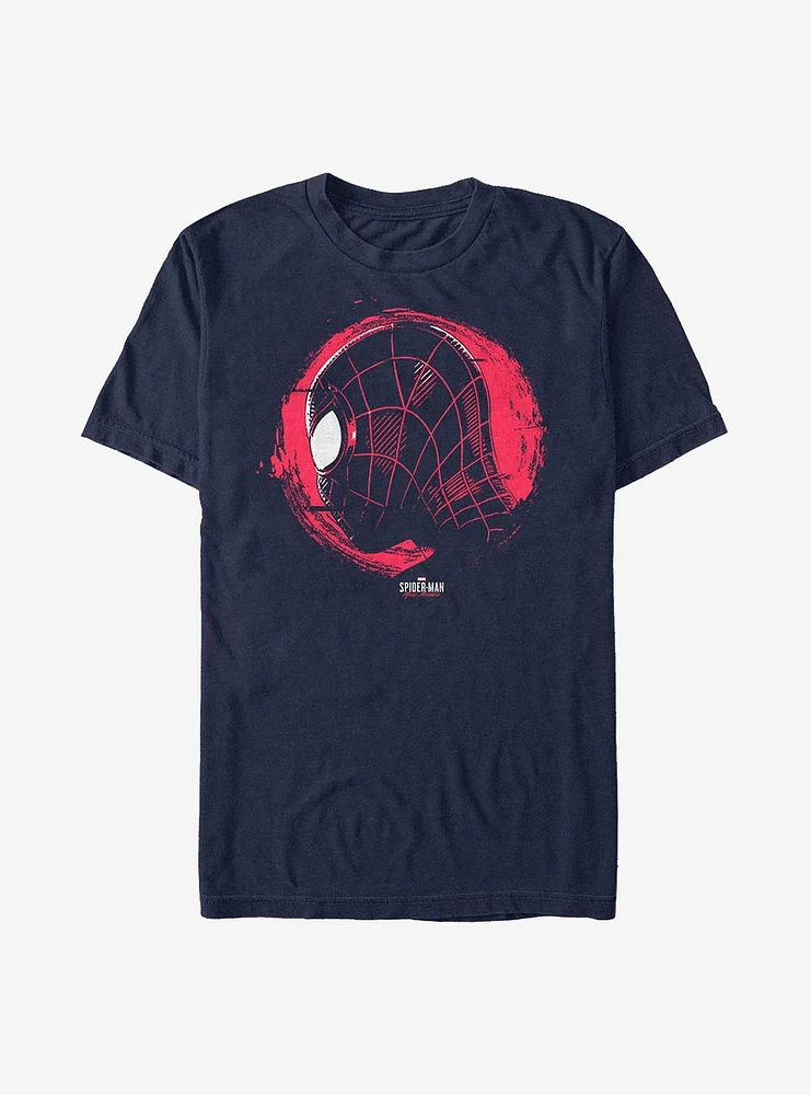 Hot Topic Marvel Spider-Man Miles Morales Circle Face T-Shirt