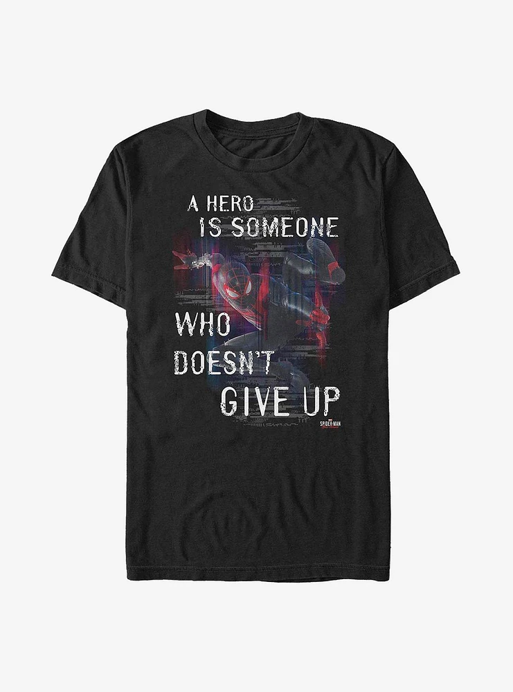 Hot Topic Marvel Spider-Man Miles Morales Don't Give Up T-Shirt