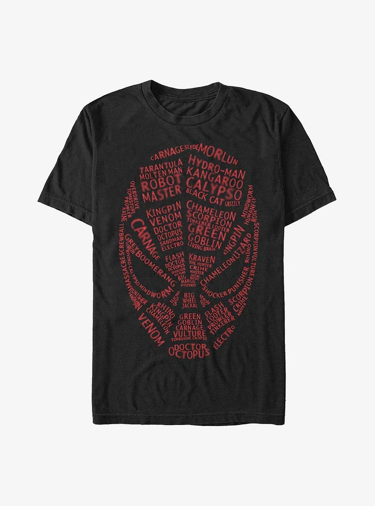 Hot Topic Marvel Spider-Man Spidey Words T-Shirt