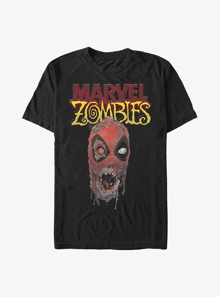 Hot Topic Marvel Zombies Head Of Deadpool T-Shirt