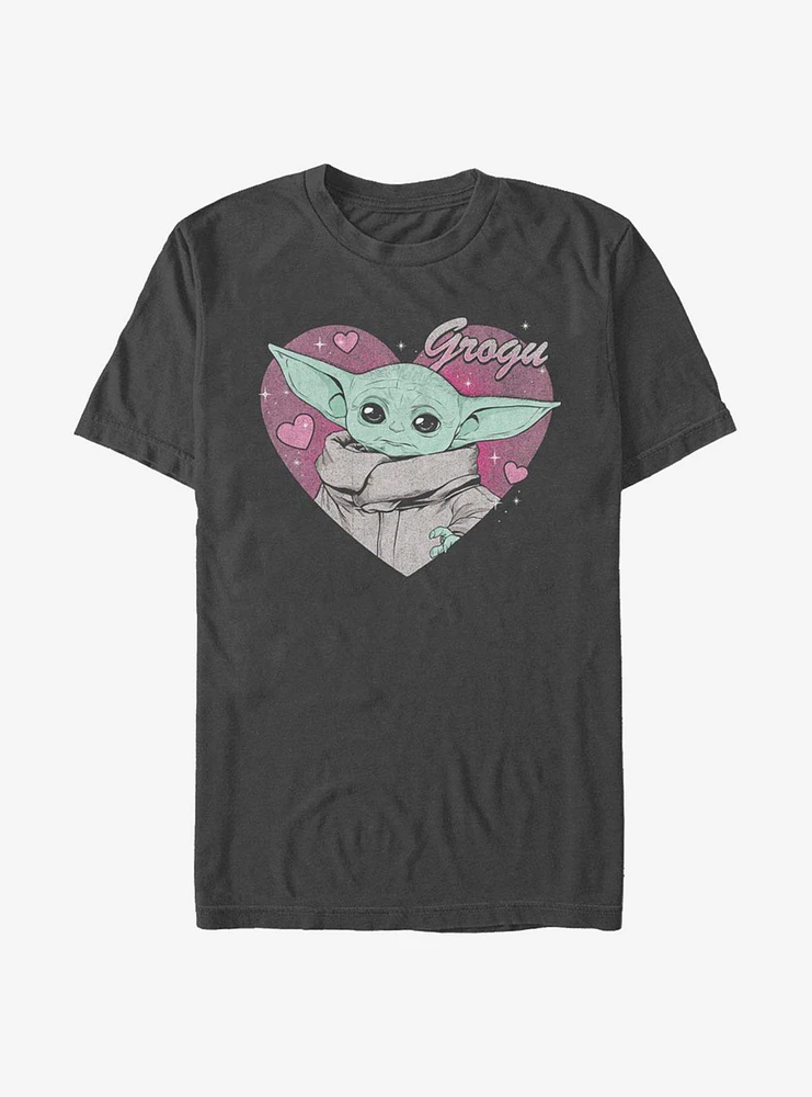 Hot Topic Star Wars The Mandalorian Grogu Valentine T-Shirt