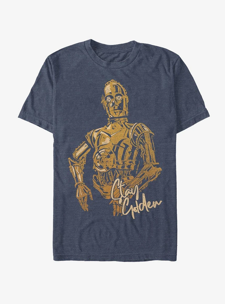 Hot Topic Star Wars: The Rise of Skywalker C-3PO Stay Golden T-Shirt