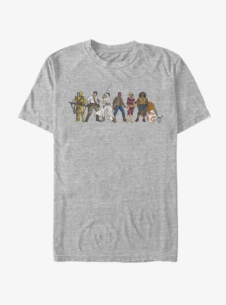 Hot Topic Star Wars: The Rise of Skywalker Resistance Line-Up T-Shirt