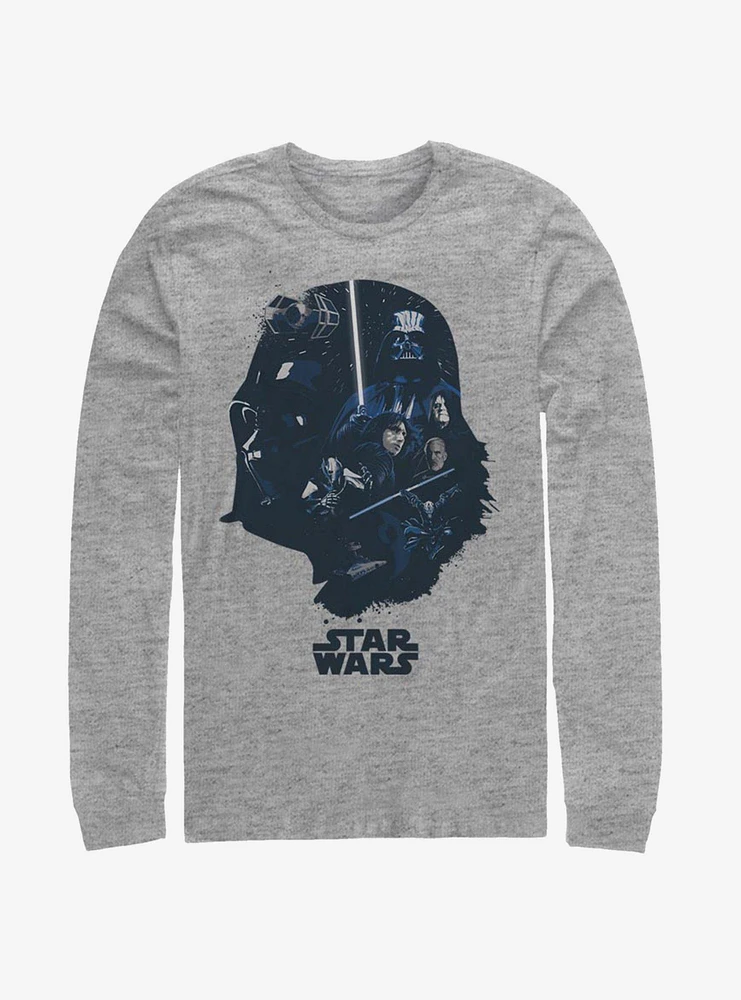 Hot Topic Star Wars Vader Head Fill Long-Sleeve T-Shirt